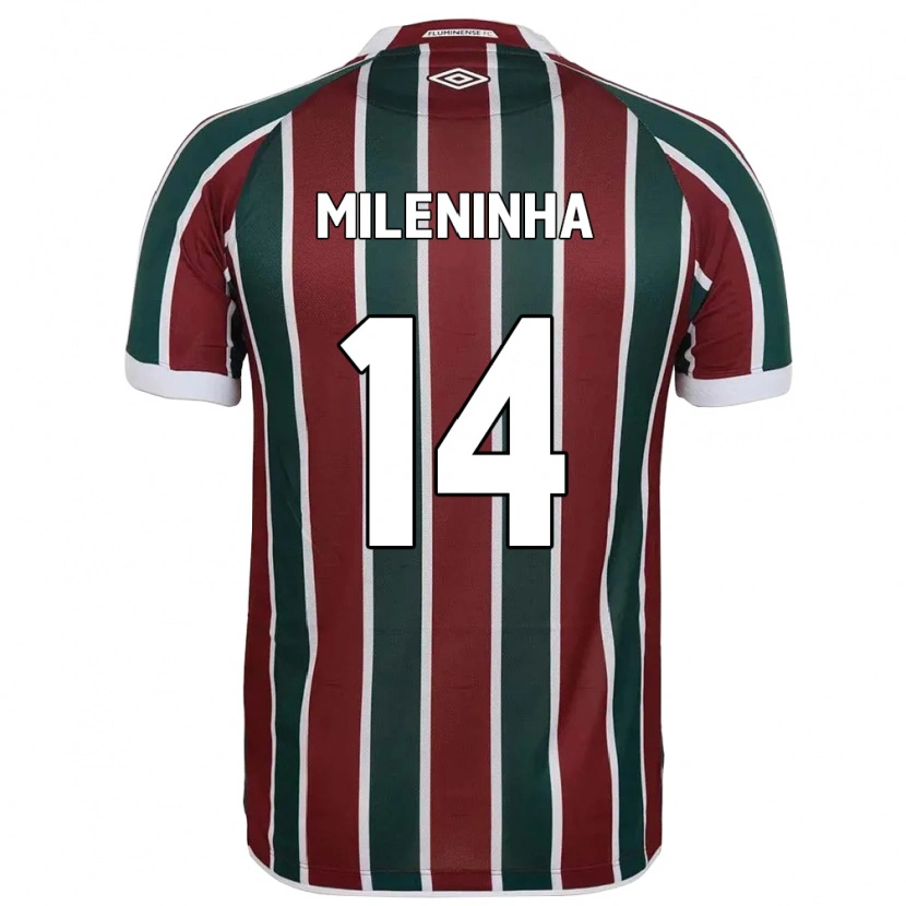 Danxen Femme Maillot Mileninha #14 Blanc Vert Bordeaux Tenues Domicile 2025/26 T-Shirt