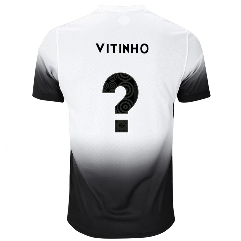 Danxen Femme Maillot Vitinho Oliveira #0 Blanc Noir Tenues Domicile 2025/26 T-Shirt
