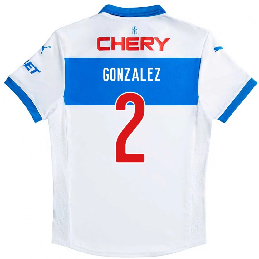 Danxen Femme Maillot Daniel González #2 Bleu Royal Blanc Tenues Domicile 2025/26 T-Shirt