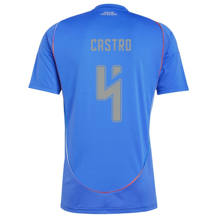 Danxen Femme Maillot José Ignacio Castro #4 Orange Rouge Tenues Domicile 2025/26 T-Shirt