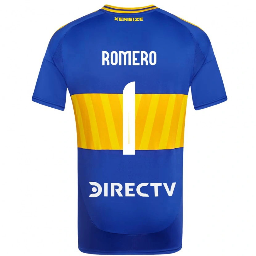 Danxen Femme Maillot Sergio Romero #1 Blanc Bleu Tenues Domicile 2025/26 T-Shirt