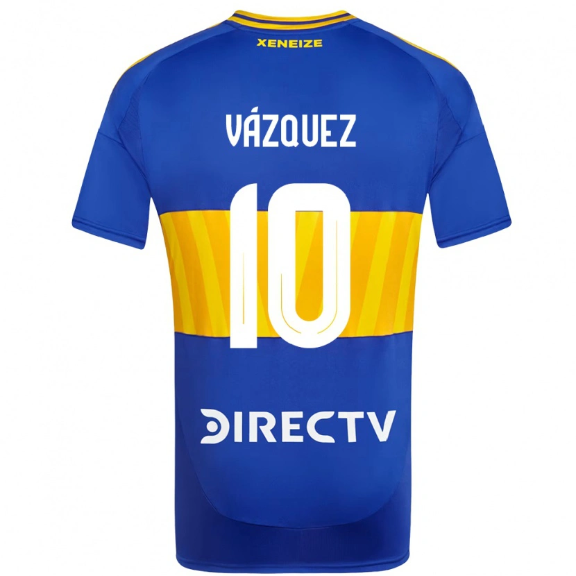 Danxen Femme Maillot Lucas Vázquez #10 Blanc Bleu Tenues Domicile 2025/26 T-Shirt