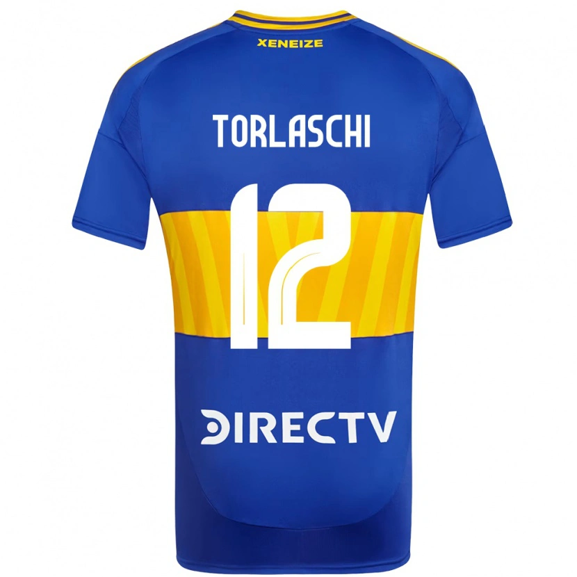 Danxen Femme Maillot Lucas Torlaschi #12 Blanc Bleu Tenues Domicile 2025/26 T-Shirt