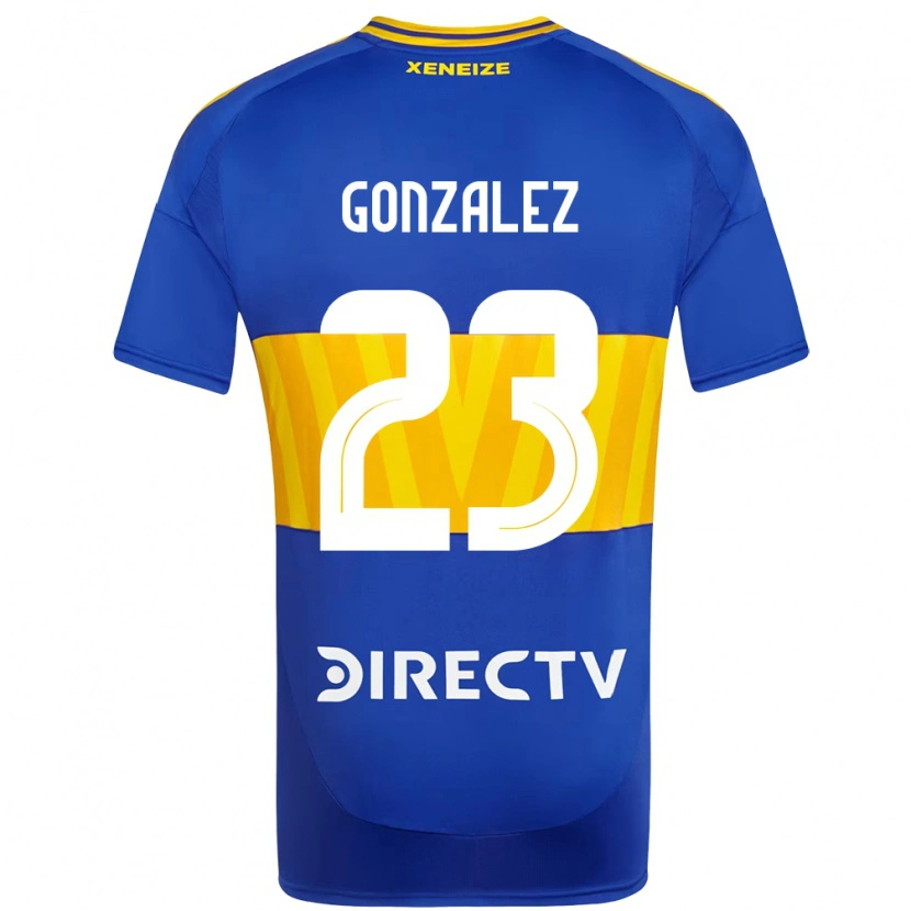 Danxen Femme Maillot Diego Gonzalez #23 Blanc Bleu Tenues Domicile 2025/26 T-Shirt