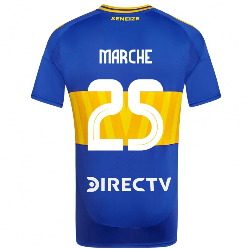 Danxen Femme Maillot Agustín Marchesín #25 Blanc Bleu Tenues Domicile 2025/26 T-Shirt