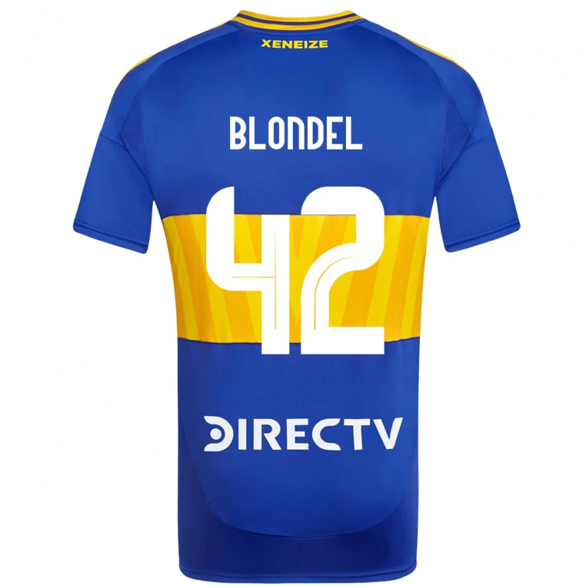 Danxen Femme Maillot Lucas Blondel #42 Blanc Bleu Tenues Domicile 2025/26 T-Shirt