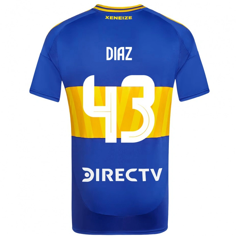 Danxen Femme Maillot Tomas Diaz #43 Blanc Bleu Tenues Domicile 2025/26 T-Shirt