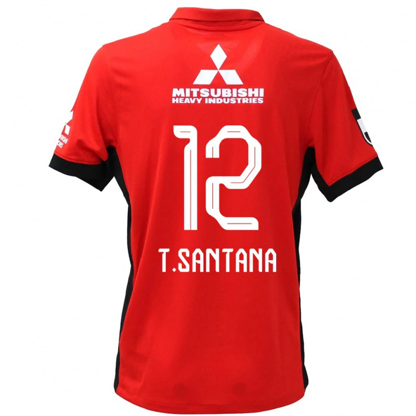 Danxen Femme Maillot Thiago #12 Rouge Blanc Tenues Domicile 2025/26 T-Shirt