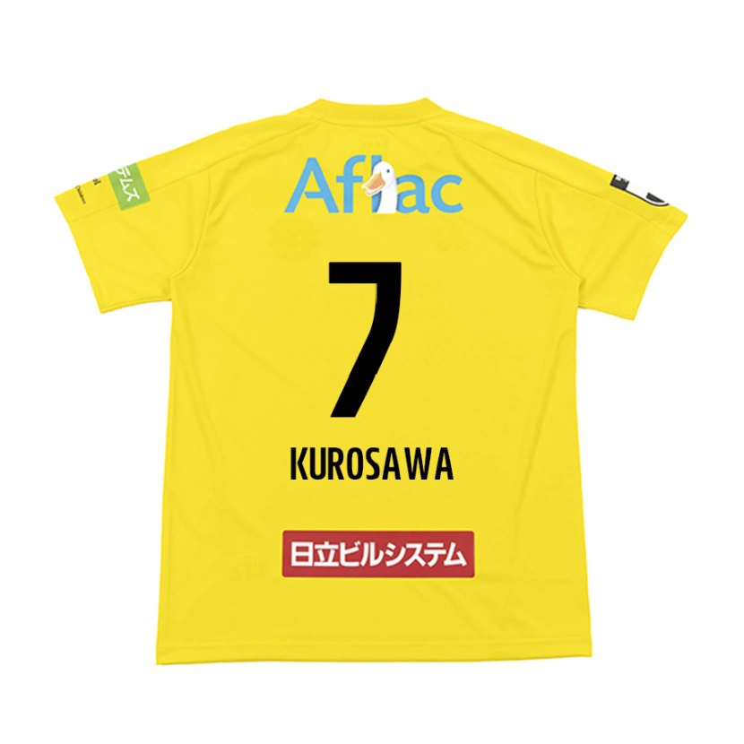 Danxen Femme Maillot Shido Kurosawa #7 Noir Jaune Tenues Domicile 2025/26 T-Shirt