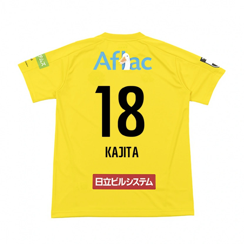 Danxen Femme Maillot Kento Kajita #18 Noir Jaune Tenues Domicile 2025/26 T-Shirt
