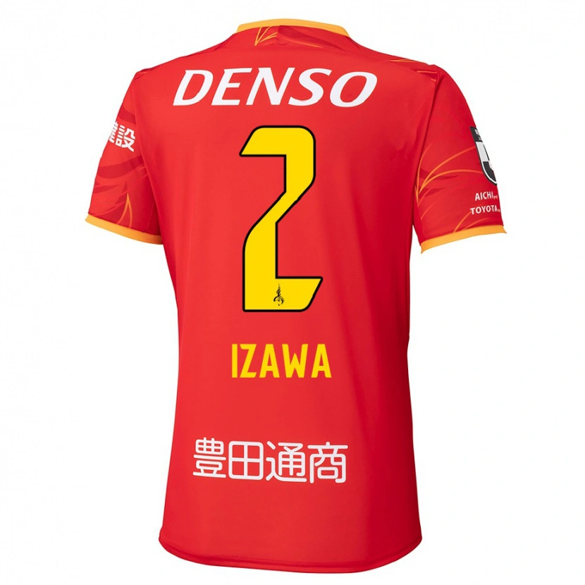 Danxen Femme Maillot Shuto Izawa #2 Rouge Jaune Tenues Domicile 2025/26 T-Shirt