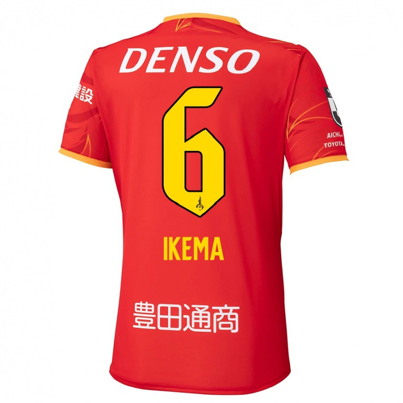 Danxen Femme Maillot Kano Ikema #6 Rouge Jaune Tenues Domicile 2025/26 T-Shirt