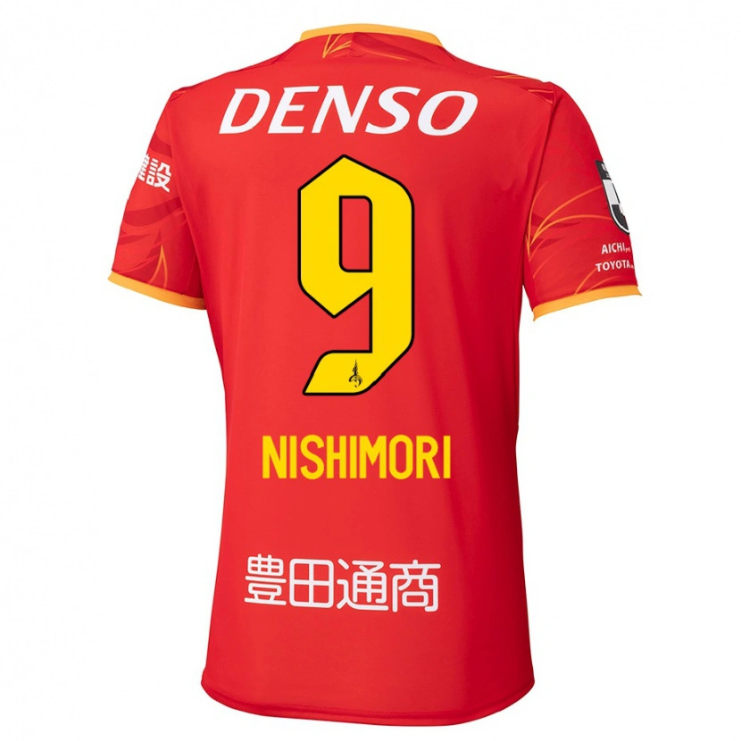Danxen Femme Maillot Naoto Nishimori #9 Blanc Rouge Tenues Domicile 2025/26 T-Shirt