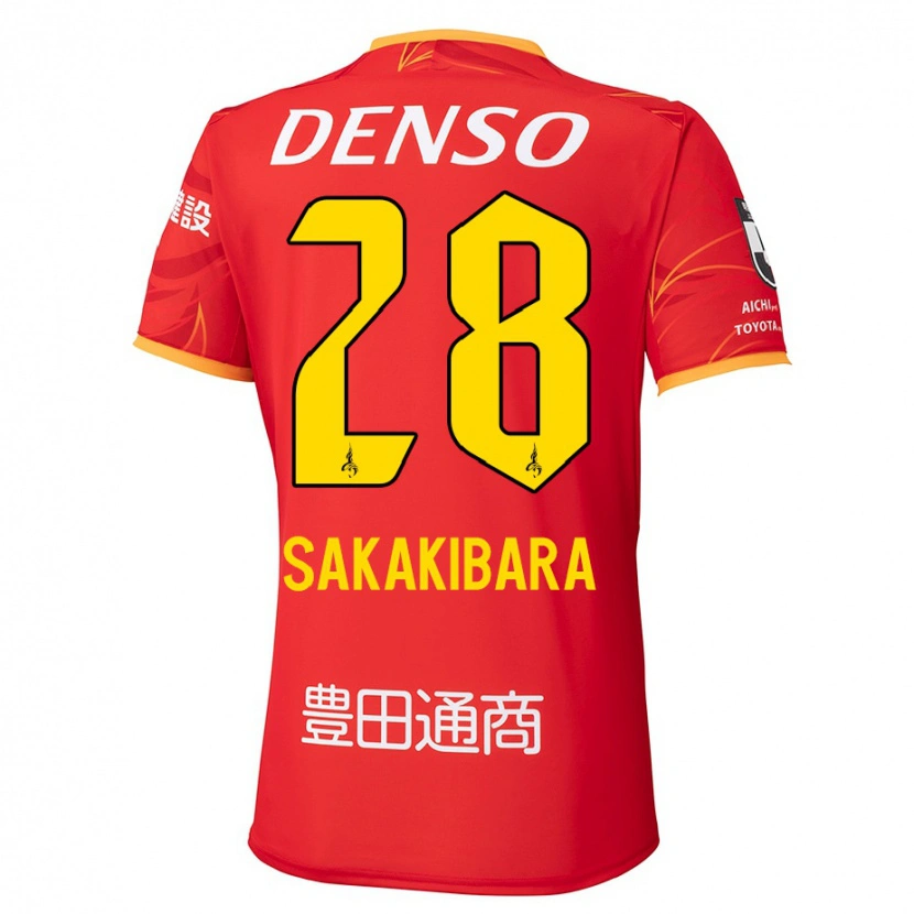 Danxen Femme Maillot Kyota Sakakibara #28 Rouge Jaune Tenues Domicile 2025/26 T-Shirt