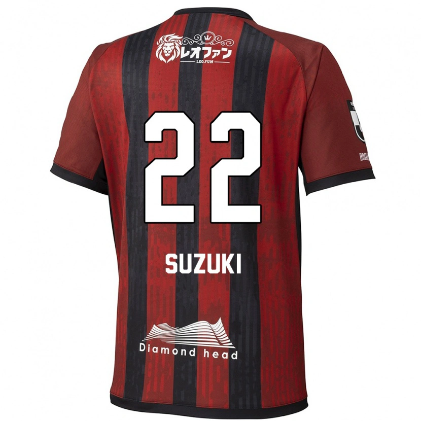 Danxen Femme Maillot So Suzuki #22 Rouge Noir Tenues Domicile 2025/26 T-Shirt