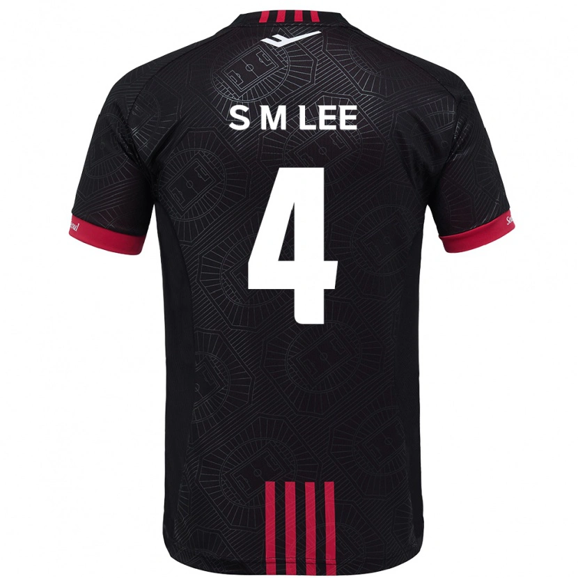 Danxen Femme Maillot Sang-Min Lee #4 Noir Rouge Tenues Domicile 2025/26 T-Shirt