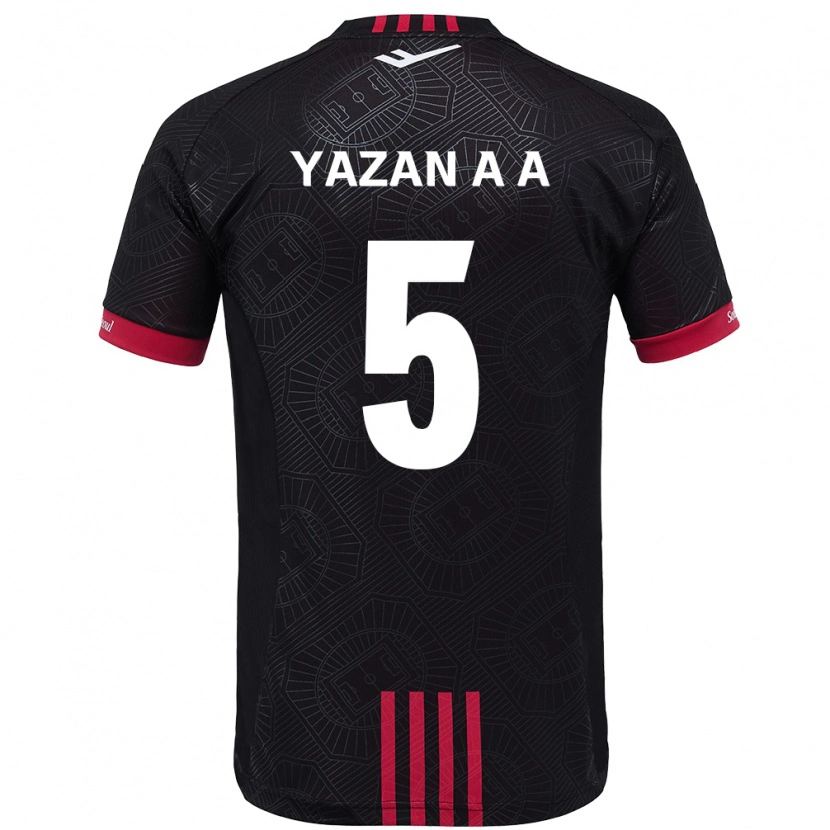 Danxen Femme Maillot Yazan Al-Arab #5 Blanc Noir Tenues Domicile 2025/26 T-Shirt