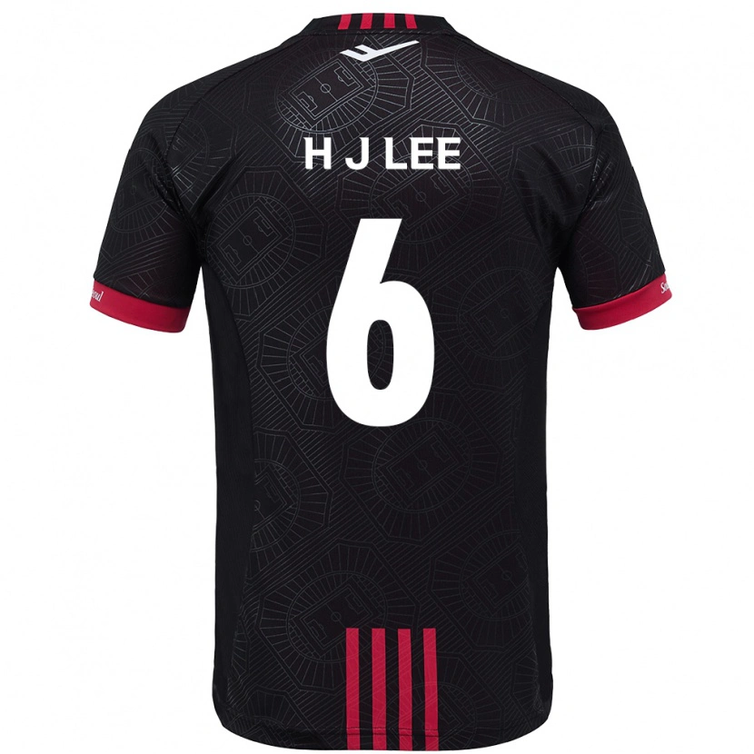 Danxen Femme Maillot Ju-Hwan Lee #6 Noir Rouge Tenues Domicile 2025/26 T-Shirt