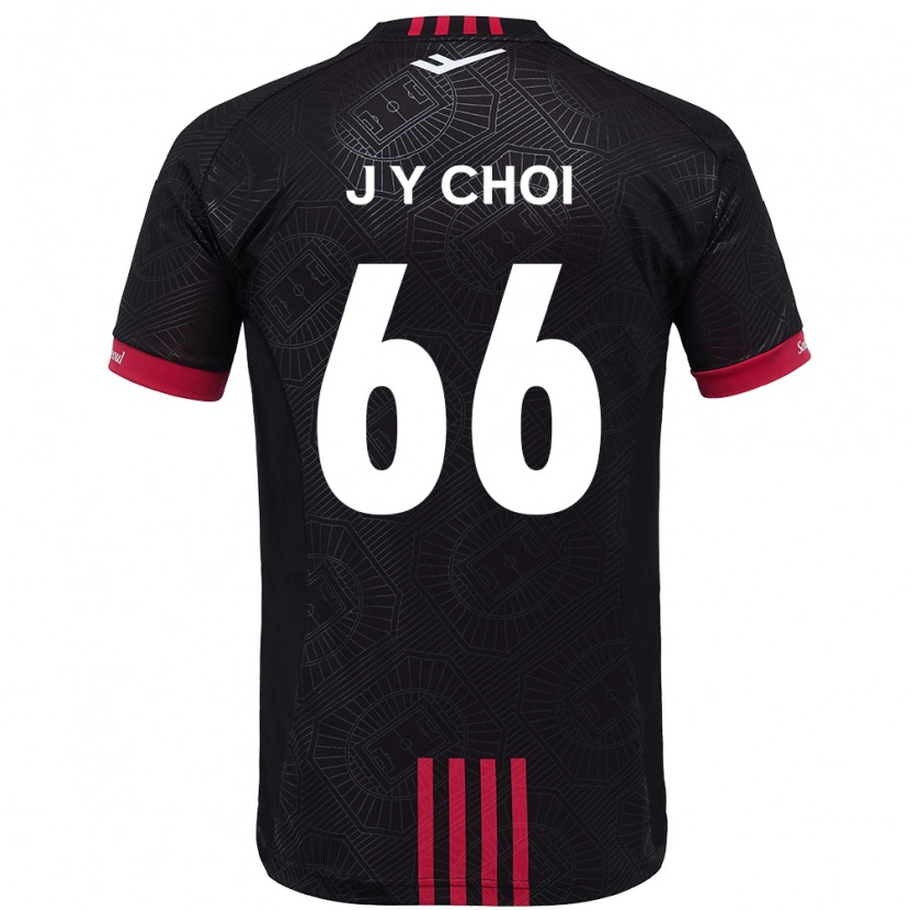 Danxen Femme Maillot Jun-Yeong Choi #66 Noir Rouge Tenues Domicile 2025/26 T-Shirt