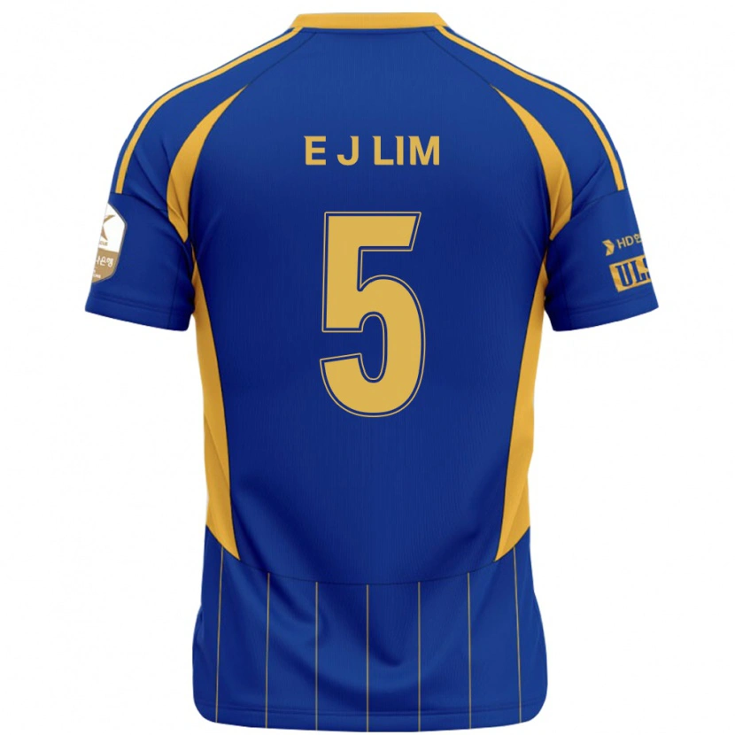 Danxen Femme Maillot Jong-Eun Lim #5 Bleu Royal Jaune Tenues Domicile 2025/26 T-Shirt