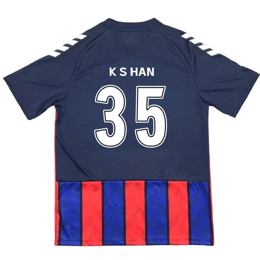 Danxen Femme Maillot Sang-Kyu Han #35 Bleu Royal Rouge Tenues Domicile 2025/26 T-Shirt