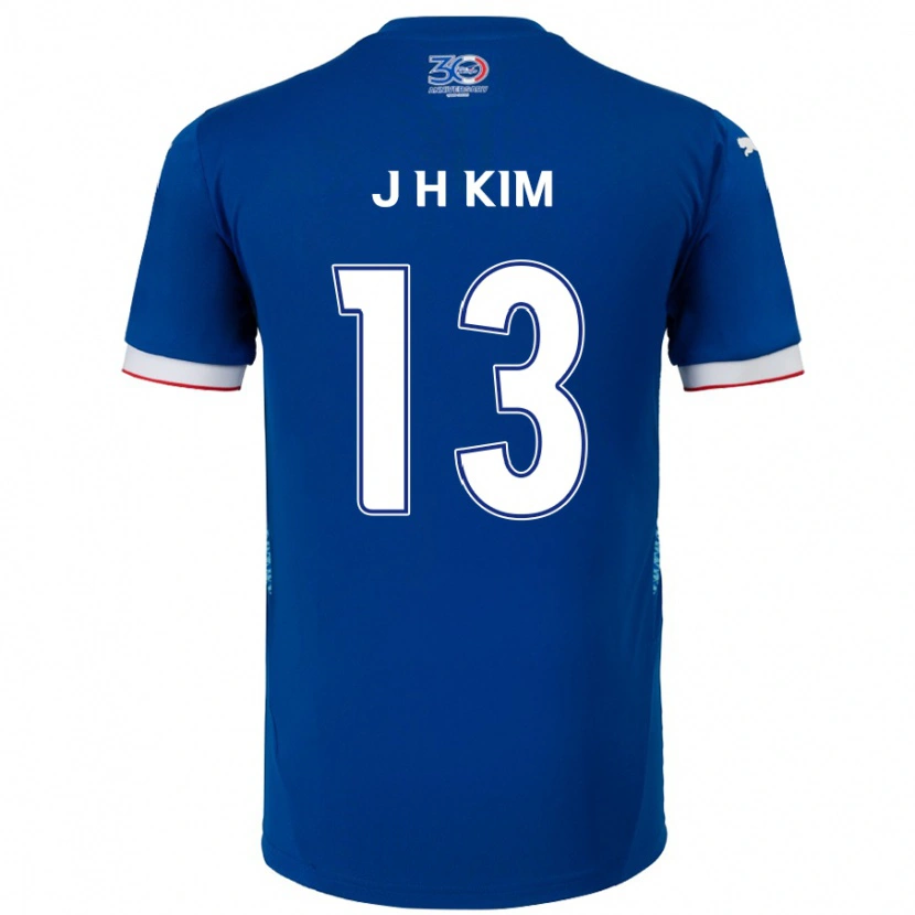 Danxen Femme Maillot Jung-Hoon Kim #13 Bleu Royal Blanc Tenues Domicile 2025/26 T-Shirt