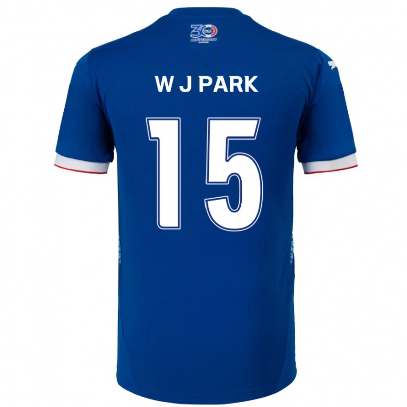 Danxen Femme Maillot Woo-Jin Park #15 Bleu Royal Blanc Tenues Domicile 2025/26 T-Shirt