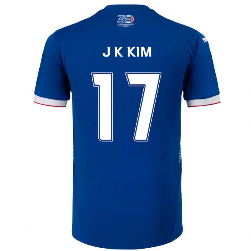 Danxen Femme Maillot Kyeong-Jung Kim #17 Bleu Royal Blanc Tenues Domicile 2025/26 T-Shirt