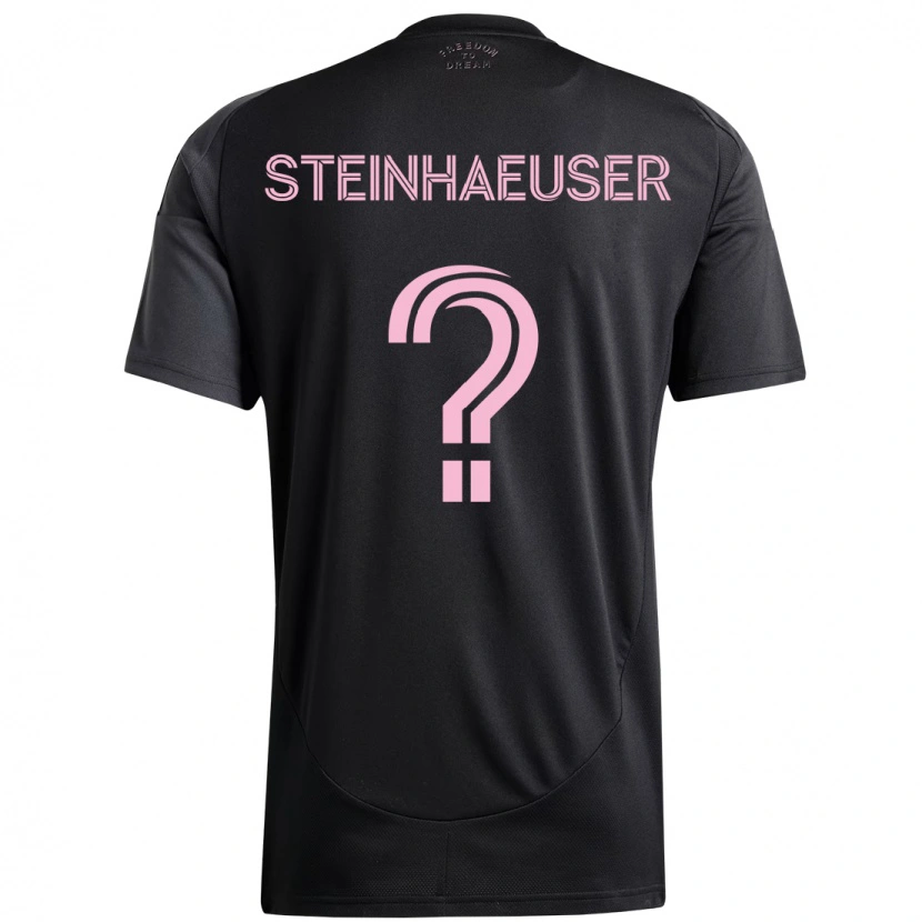 Danxen Femme Maillot Marcus Steinhaeuser #0 Rose Noir Tenues Extérieur 2025/26 T-Shirt