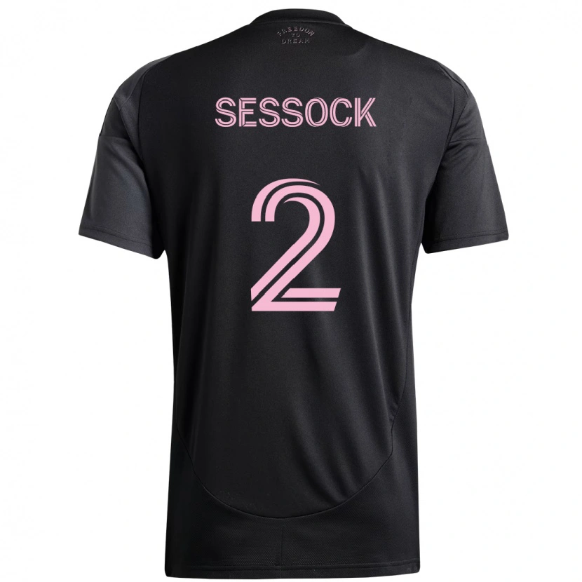 Danxen Femme Maillot Nykolas Sessock #2 Rose Noir Tenues Extérieur 2025/26 T-Shirt