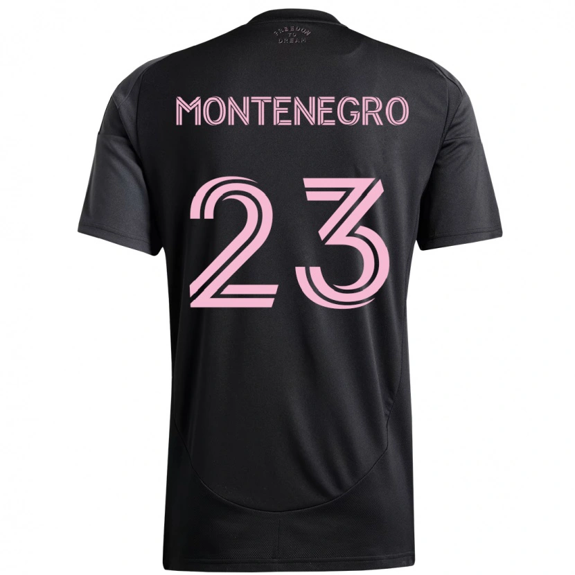 Danxen Femme Maillot Ricardo Montenegro #23 Rose Noir Tenues Extérieur 2025/26 T-Shirt