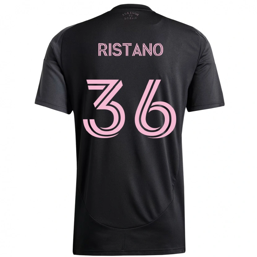 Danxen Femme Maillot Alejo Ristano #36 Rose Noir Tenues Extérieur 2025/26 T-Shirt