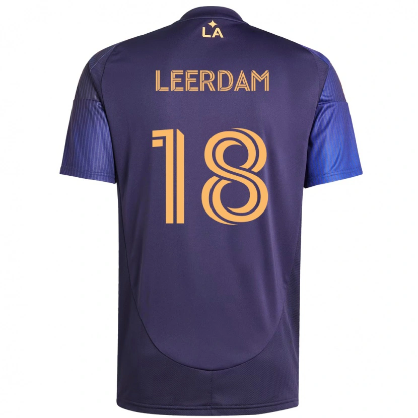 Danxen Femme Maillot Kelvin Leerdam #18 Blanc Jaune Tenues Extérieur 2025/26 T-Shirt