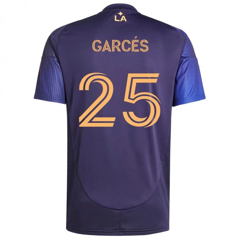 Danxen Femme Maillot Carlos Garcés #25 Violet Bleu Tenues Extérieur 2025/26 T-Shirt