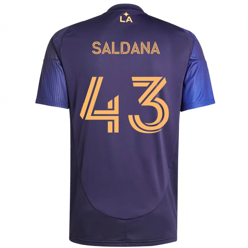 Danxen Femme Maillot Adam Saldaña #43 Blanc Jaune Tenues Extérieur 2025/26 T-Shirt