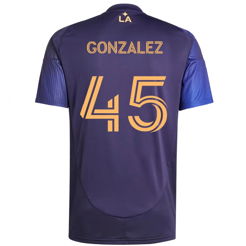 Danxen Femme Maillot Adrián González #45 Blanc Jaune Tenues Extérieur 2025/26 T-Shirt
