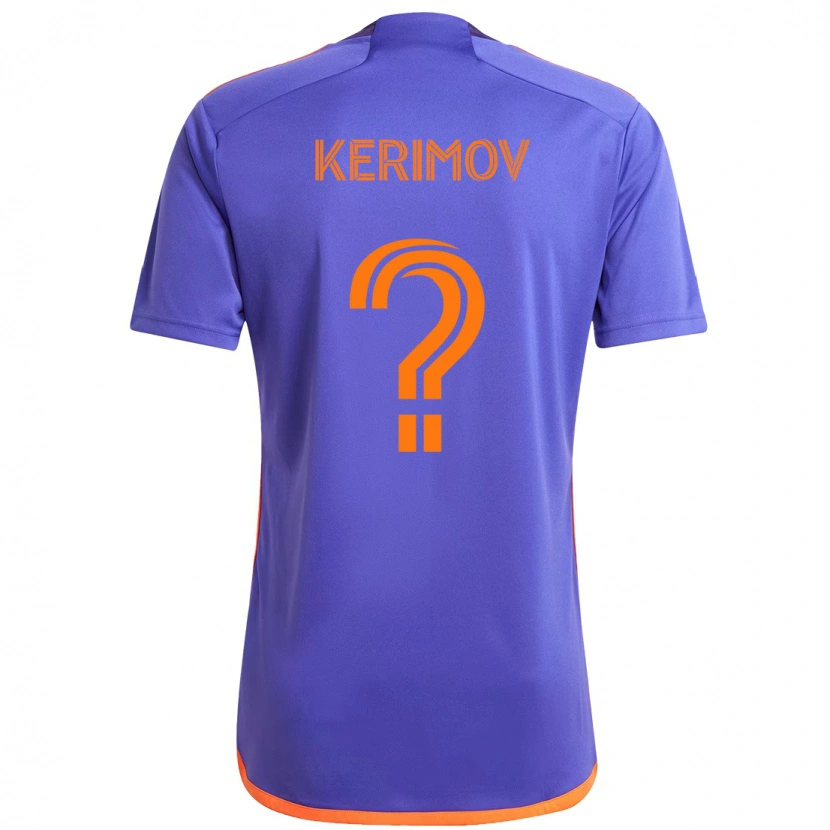 Danxen Femme Maillot Roman Kerimov #0 Orange Blanc Tenues Extérieur 2025/26 T-Shirt