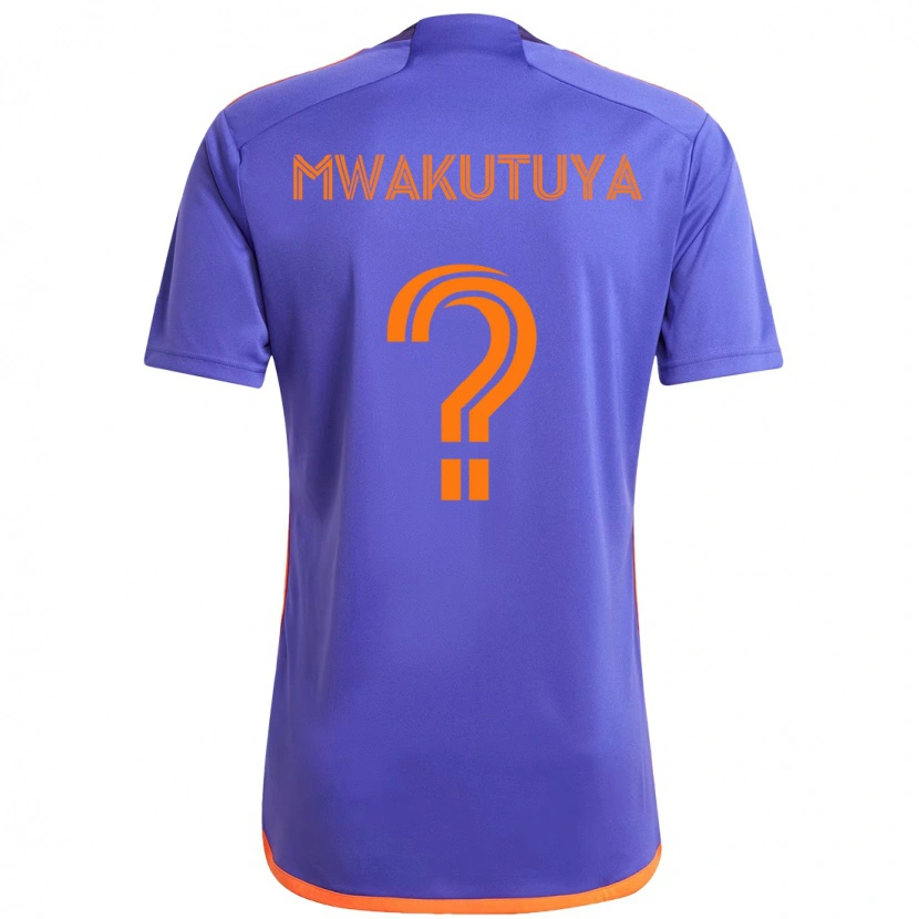 Danxen Femme Maillot Isaac Mwakutuya #0 Orange Blanc Tenues Extérieur 2025/26 T-Shirt