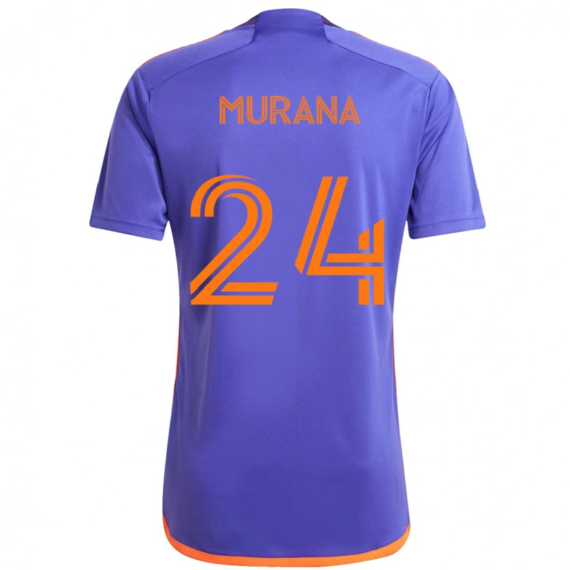 Danxen Femme Maillot Mujeeb Murana #24 Orange Blanc Tenues Extérieur 2025/26 T-Shirt