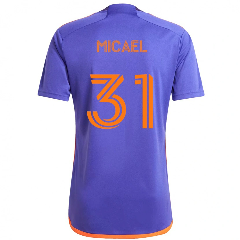 Danxen Femme Maillot Micael #31 Orange Blanc Tenues Extérieur 2025/26 T-Shirt