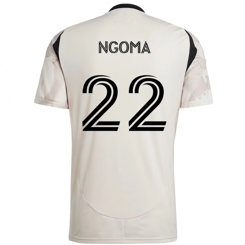 Danxen Femme Maillot Serge Ngoma Jr. #22 Rouge Noir Tenues Extérieur 2025/26 T-Shirt