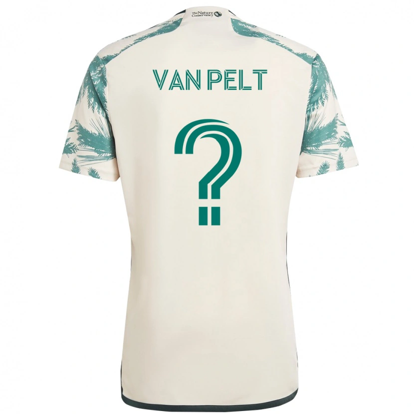 Danxen Femme Maillot Kennan Van Pelt #0 Beige Vert Tenues Extérieur 2025/26 T-Shirt