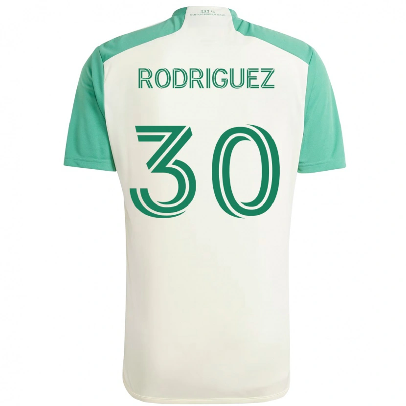 Danxen Femme Maillot Memo Rodríguez #30 Blanc Vert Tenues Extérieur 2025/26 T-Shirt