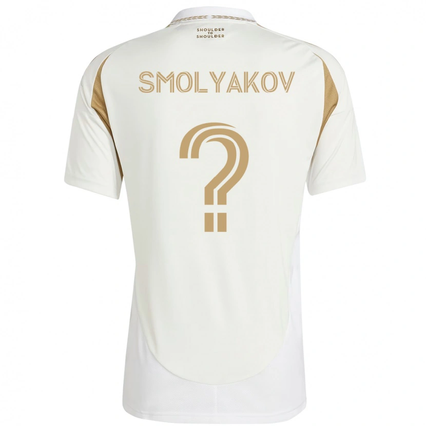 Danxen Femme Maillot Artem Smolyakov #0 Blanc Marron Tenues Extérieur 2025/26 T-Shirt