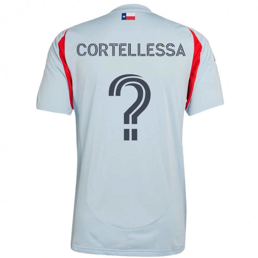 Danxen Femme Maillot Michael Cortellessa #0 Bleu Clair Rouge Tenues Extérieur 2025/26 T-Shirt