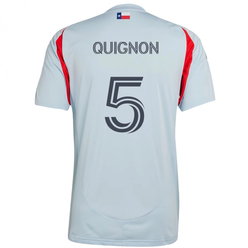 Danxen Femme Maillot Facundo Quignón #5 Rouge Bleu Marine Tenues Extérieur 2025/26 T-Shirt