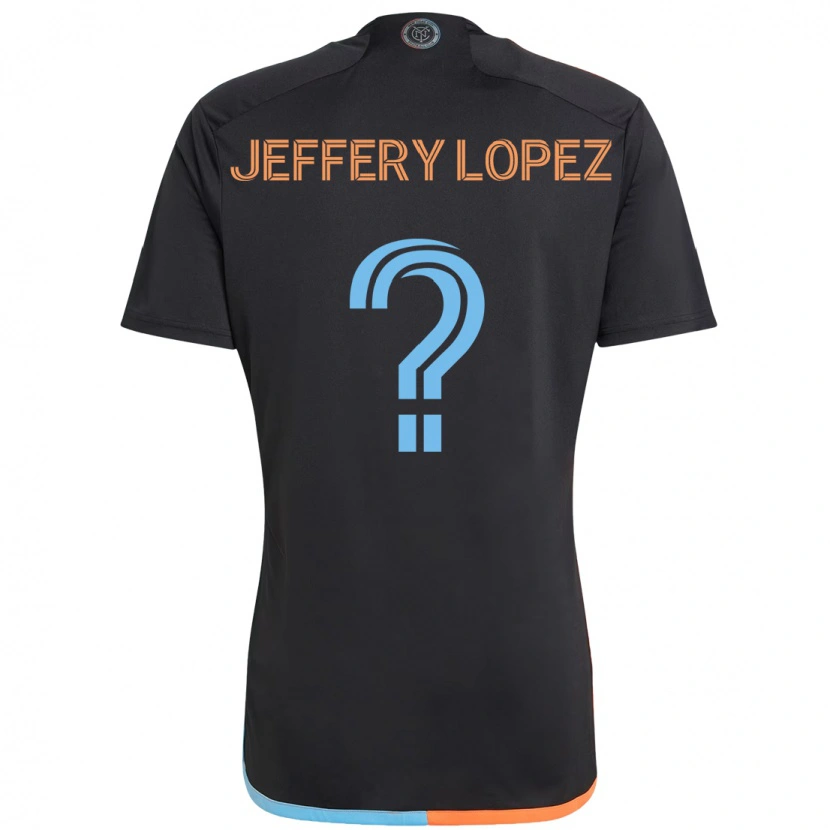 Danxen Femme Maillot Jeffery López #0 Noir Bleu Orange Tenues Extérieur 2025/26 T-Shirt