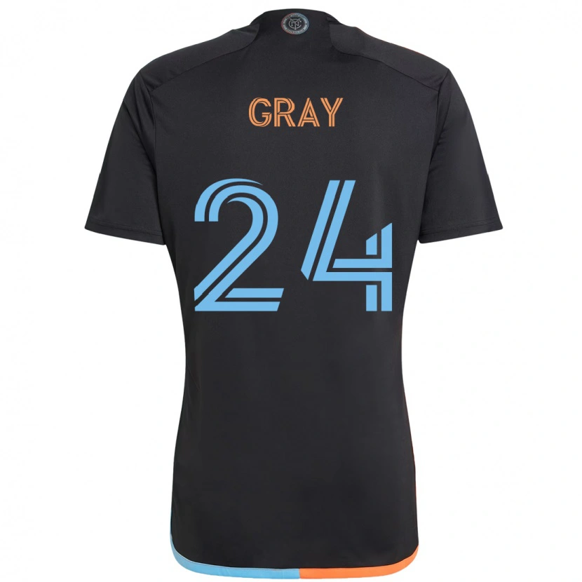 Danxen Femme Maillot Tayvon Gray #24 Noir Bleu Orange Tenues Extérieur 2025/26 T-Shirt