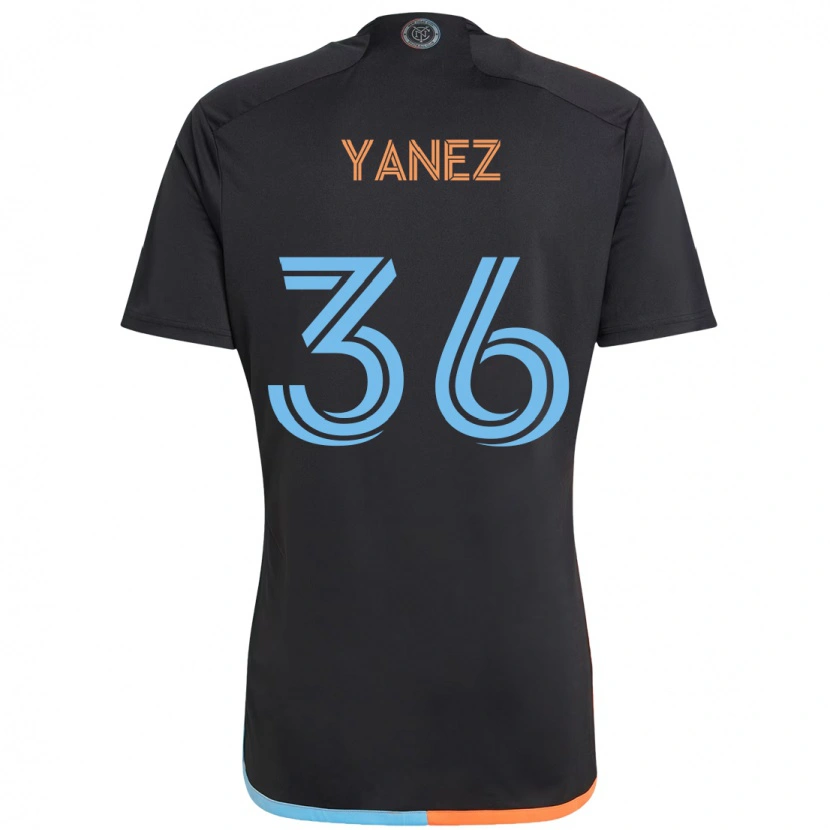 Danxen Femme Maillot Zidane Yañez #36 Noir Bleu Orange Tenues Extérieur 2025/26 T-Shirt