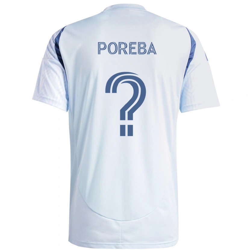 Danxen Femme Maillot David Poreba #0 Bleu Ciel Clair Bleu Tenues Extérieur 2025/26 T-Shirt